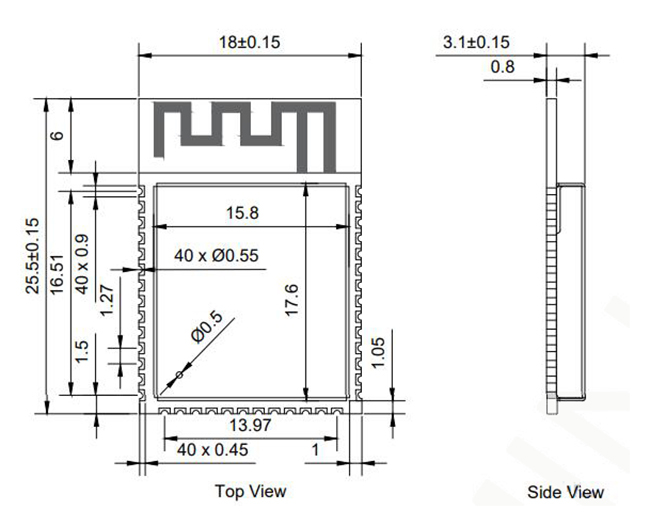 Ασύρματη ενότητα esp32-s2-σόλο-2-N4 2.4GHz 0 επικοινωνίας πομποδεκτών WiFi