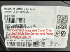 LTC4151IS-2 Τσιπ ολοκληρωμένου κυκλώματος 1.2mA Υψηλό πλευρικό ρεύμα και οθόνες ισχύος SOIC-16