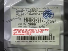 Η μονάδα μέτρησης αδράνειας LSM6DSOETR Sensor IC 6-Axis IMU LGA-14L iNEMO 6DoF
