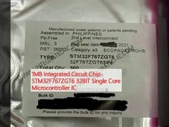 1MB τριανταδυάμπιτο ενιαίο ολοκληρωμένο κύκλωμα μικροελεγκτών πυρήνων τσιπ STM32F767ZGT6 ολοκληρωμένων κυκλωμάτων
