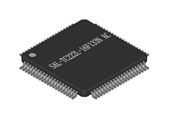 Λάμψη ολοκληρωμένου κυκλώματος TQFP80 1MB μικροελεγκτών εναλλασσόμενου ρεύματος τσιπ άλας-tc222l-16F133N ολοκληρωμένων κυκλωμάτων