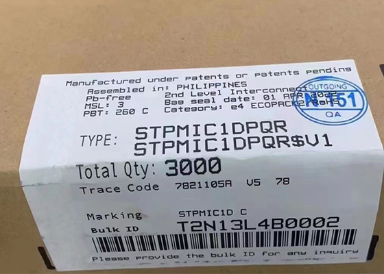 Διαχείριση δύναμης μετατροπέων 44WFQFN τσιπ STPMIC1DPQR Buck SMPS ολοκληρωμένων κυκλωμάτων