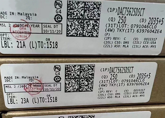 Χαμηλής ισχύος τσιπ 10WSON ολοκληρωμένων κυκλωμάτων DAC7562SDSCT ψηφιακό στους αναλογικούς μετατροπείς