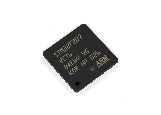 STM32F207VET6 η επιφάνεια τοποθετεί 100-LQFP το ολοκληρωμένο κύκλωμα μικροελεγκτών συσκευασίας 120MHz 512KB