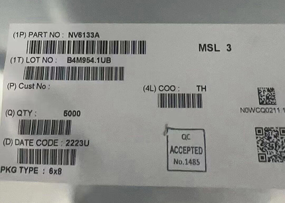Τσιπ 330mOhm ολοκληρωμένων κυκλωμάτων ολοκληρωμένου κυκλώματος 30-QFN δύναμης τσιπ NV6133A GaNFast οδηγών φορτίων