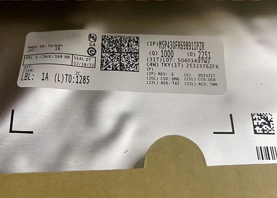 Ολοκληρωμένο κύκλωμα μικροελεγκτών ανάμεικτων μηνυμάτων 100-LQFP μικροελεγκτών MCU MSP430FR69891IPZR