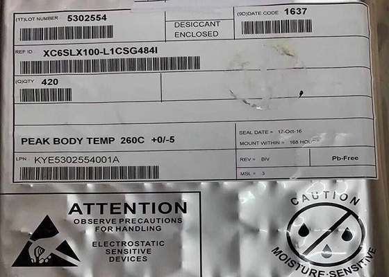 η επιφάνεια 484-FBGA 1080MHz τοποθετεί την προγραμματίσημη σειρά πυλών τομέων XC6SLX100-L1CSG484I