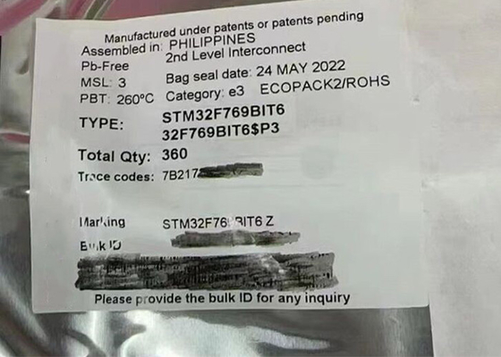 Φλοιός M7 MCU ΒΡΑΧΙΌΝΩΝ υψηλής επίδοσης ολοκληρωμένου κυκλώματος STM32F769BIT6 LQFP208 μικροελεγκτών