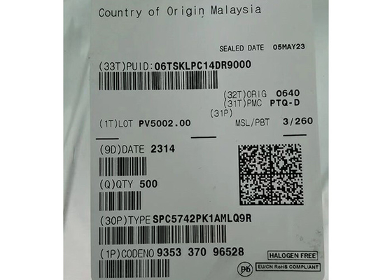 SPC5742PK1AMLQ9R Μικροελεγκτές ενσωματωμένοι 200MHz με διπλό πυρήνα 32 bit IC 144-LQFP