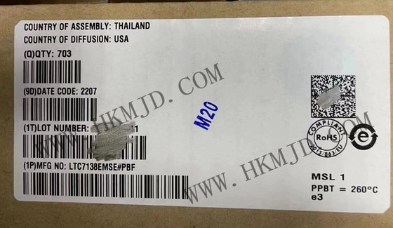 Συμπληρωμένο κύκλωμα LTC7138EMSE 400mA Buck Switching Regulator IC MSOP16