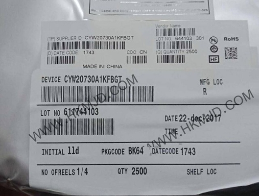 Μονάδα ασύρματης επικοινωνίας CYW20730A1KFBGT 2.4GHz Single Chip BT Transceiver