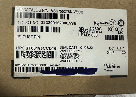 Διασύνδεση Ethernet IC VSC7552TSN-V/5CC Διασύνδεση Ethernet IC τηλεπικοινωνιών 888-FCBGA