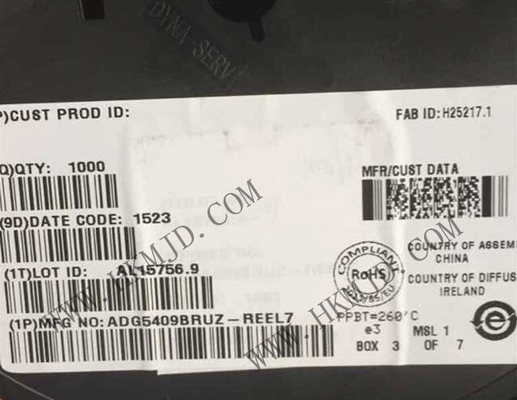 Συμπληρωματικό κύκλωμα ADG5409BRUZ 14Ohm 4 κανάλια πολυπλεξέρ TSSOP16