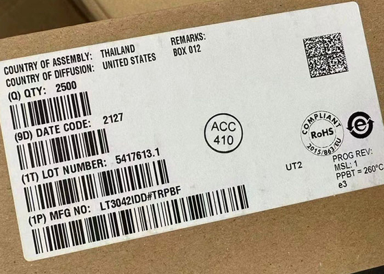 Συμπληρωμένο κύκλωμα τσιπ LT3042IDD Ultra Low Noise PSRR RF γραμμικός ρυθμιστής 10-DFN