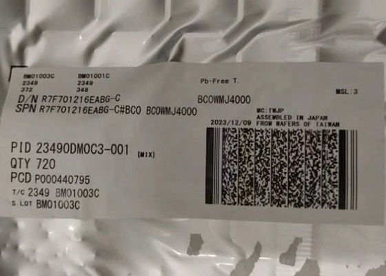 Μικροελεγκτής MCU R7F701216EABG Μέχρι 320MHz Ενσωματωμένα τσιπ μικροελεγκτή