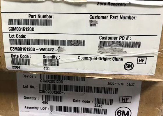 Συμπληρωμένο κύκλωμα Τσιπ C3M0016120D 1200V 115A SiC Δύναμη MOSFET Τρανζίστορα TO-247-3