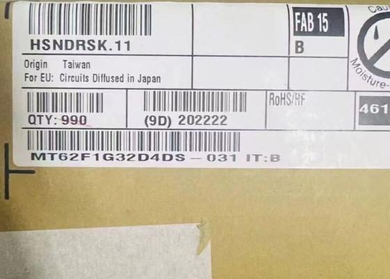 Μνήμη IC Chip MT62F1G32D4DS-031 IT:B Αυτοκίνητο LPDDR5 32Gbit παράλληλη μνήμη IC