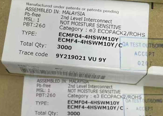ECMF04-4HSWM10 Τσιπ ολοκληρωμένου κυκλώματος 100mA Φίλτρα κοινής λειτουργίας QFN-10 Σφραγίδες κοινής λειτουργίας