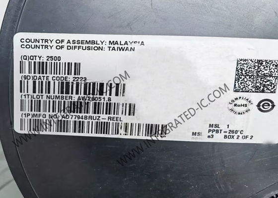 Χαμηλού θορύβου χαμηλής ισχύος ανάλογο 24-κομματιών 6-καναλιών AD7794BRUZ στους ψηφιακούς μετατροπείς