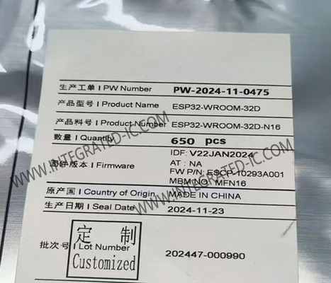 Ασύρματες ενότητες ενότητας esp32-wroom-32D WiFi BT MCU επικοινωνίας πολυπρωτοκόλλων