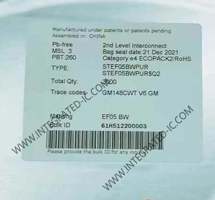 STEF05BWPUR Integrated Circuit Chip Ενσωματωμένη ηλεκτρονική ασφάλεια για γραμμή 5V DFN-10 Package