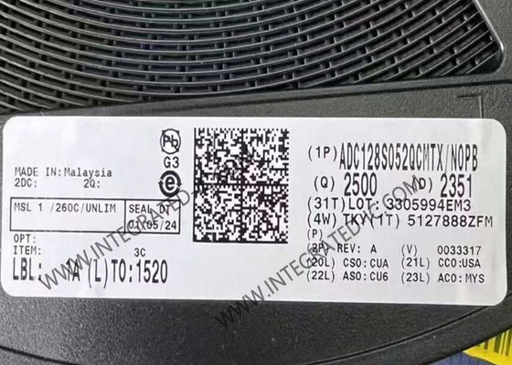 ADC128S052QCMTX Τσιπ ολοκληρωμένου κυκλώματος 12-bit αναλογικός σε ψηφιακούς μετατροπείς TSSOP-16