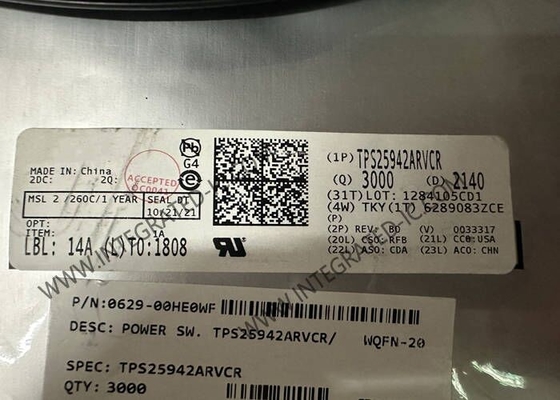TPS25942ARVCR Integrated Circuit Chip 5A Ηλεκτρονική ασφάλεια WQFN-20 eFuse Power MUX