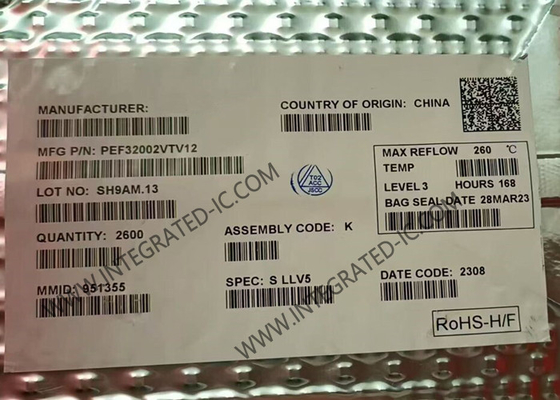 PEF32002VTV12 Integrated Circuit Chip 144V διπλού καναλιού CODEC/SLIC VQFN-68