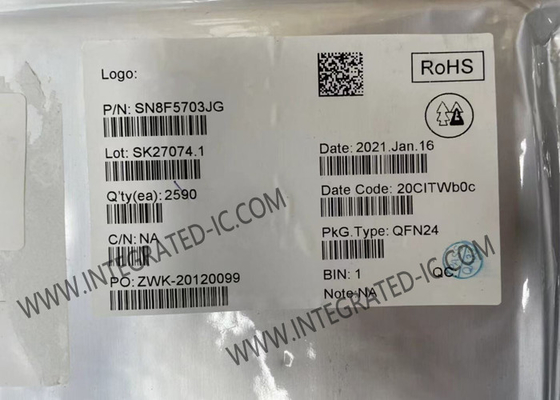 SN8F5703JG Μικροελεγκτής MCU 8MHz 8051-Based Μικροελεγκτής IC QFN-24