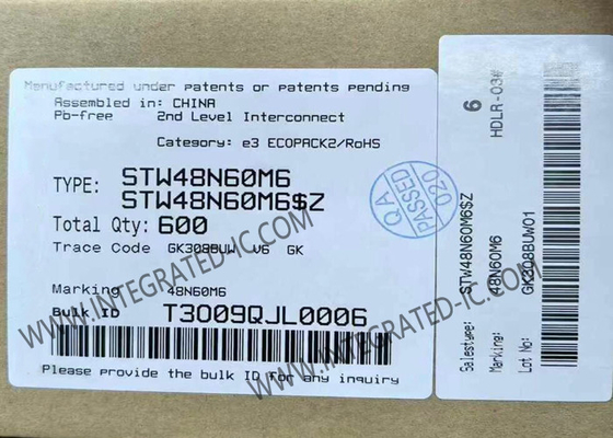 STW48N60M6 Τσιπ ολοκληρωμένου κυκλώματος N-Channel 600V 39A Power MOSFET Τρανζίστορες