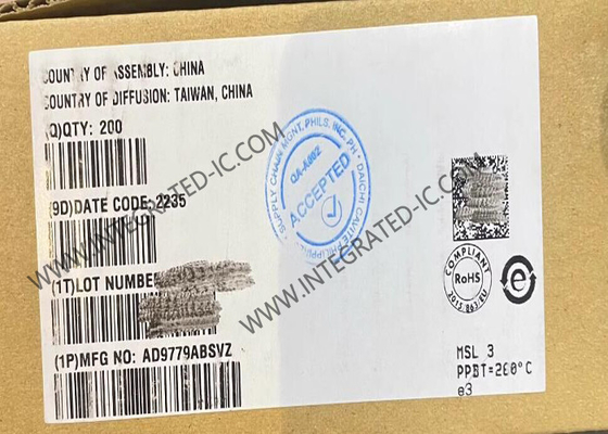 AD9779ABSVZ Τσιπ ολοκληρωμένου κυκλώματος 16-bit Ψηφιακό σε αναλογικό μετατροπέα TQFP-100