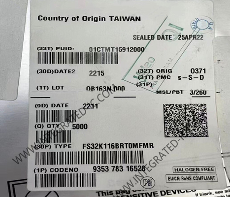 FS32K116BRT0MFMR Μικροελεγκτής MCU S32K116 48MHz Αυτοκινητοβιομηχανικοί μικροελεγκτές QFN-32