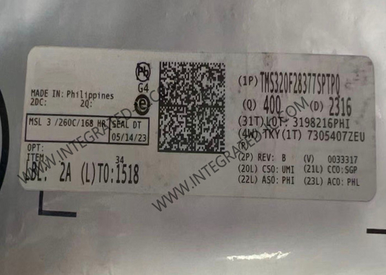 Μικροελεγκτής MCU TMS320F28377SPTPQ Αυτοκινητοβιομηχανική λειτουργική ασφάλεια 32-bit μονόπυρη 200MHz 1MB Μικροελεγκτής
