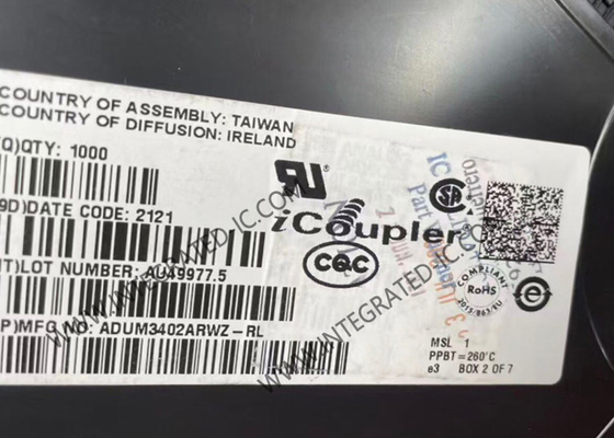 ADUM3402ARWZ Τσιπ ολοκληρωμένου κυκλώματος 2500Vrms Quad Channel Digital Isolator SOIC16