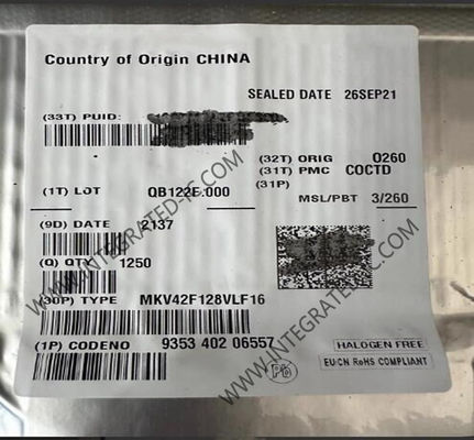 MKV42F128VLF16 Μικροελεγκτής MCU KV4x MCU μετατροπής κινητήρα/δύναμης βασισμένη στο Arm Cortex-M4