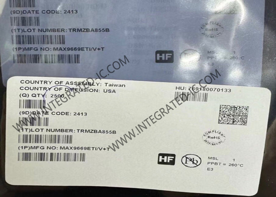 MAX9669ETI Integrated Circuit Chip 10-Bit Προγραμματιζόμενο Σύστημα Αναφοράς Γάμμα με MTP Για LCD TFT