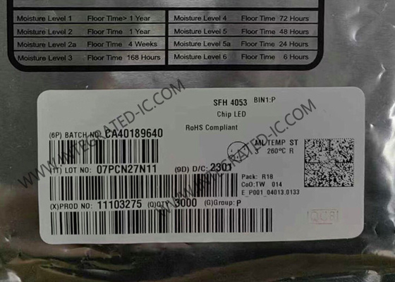 SFH4053 Τσιπ ολοκληρωμένου κυκλώματος 1.6V 70mA Υψηλής ισχύος υπέρυθρος εκδότης