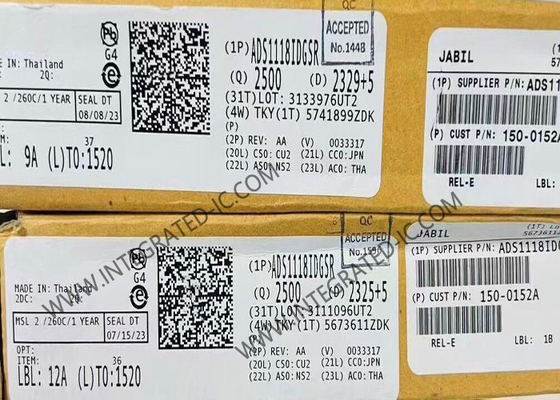 Τσιπ ολοκληρωμένου κυκλώματος ADS1118IDGSR χαμηλής ισχύος 16-bit αναλογικός σε ψηφιακός μετατροπέας