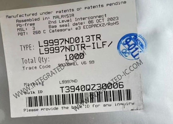 L9997ND013TR Τσιπ ολοκληρωμένου κυκλώματος Διπλή μισή γέφυρα SOIC20 Οδηγοί Οδηγοί κινητήρων