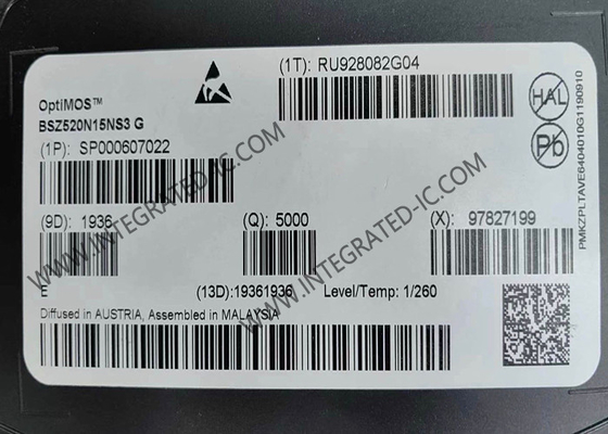 BSZ520N15NS3G Ολοκληρωμένο Κύκλωμα Chip 150V OptiMOS N Channel Power MOSFET Transistors