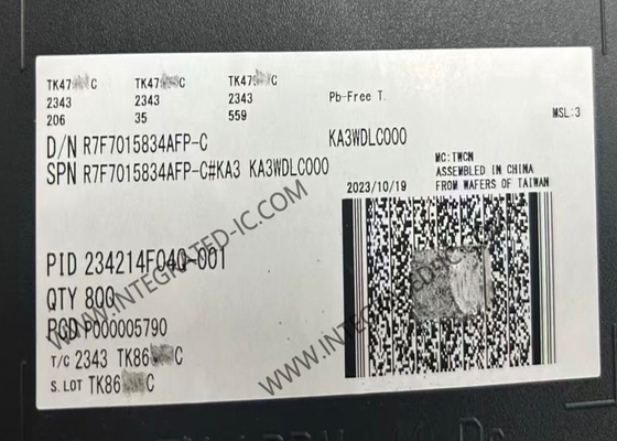 R7F7015834AFP Μικροελεγκτής MCU χαμηλής ισχύος 120MHz RH850/F1K