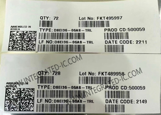 DSEI36-06AS-TRL Ολοκληρωμένο Κύκλωμα Τσιπ Διορθωτή Δίοδος 600V Ταχείας Ανάκτησης Επιταξιακή Δίοδος