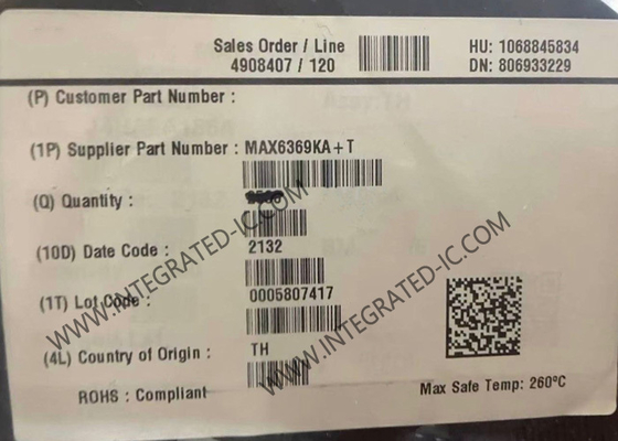 MAX6369KA Ολοκληρωμένο Κύκλωμα Chip Επιβλέποντα Κυκλώματα Χρονιστές Watchdog Επιλογής Ακροδεκτών