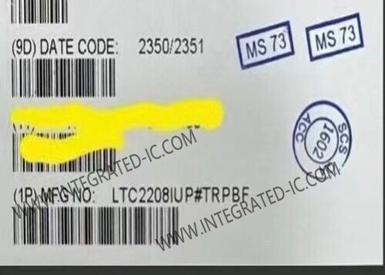 LTC2208IUP Ολοκληρωμένο Κύκλωμα Chip 14Bit ADC 130Msps Αναλογικός σε Ψηφιακό Μετατροπέας QFN64
