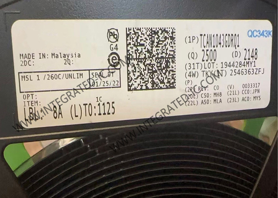 TCAN1043GDRQ1 Integrated Circuit Chip Automotive Low Power CAN Transceiver SOIC14 Ηλεκτρονική συσκευή υποδοχής