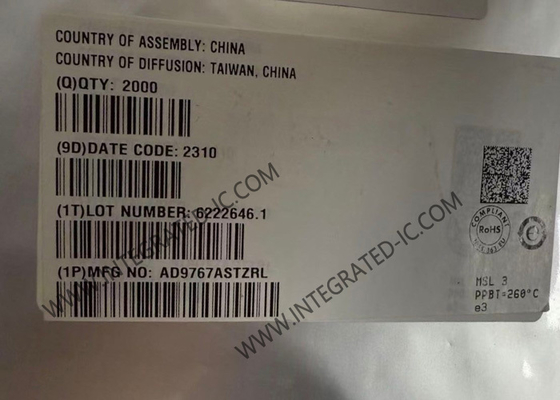AD9767ASTZRL Integrated Circuit Chip 14-Bit 125MSPS Διπλό κανάλι μετατροπέας ψηφιακού-αναλογικού