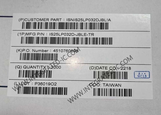 IC μνήμης IS25LP032D-JBLE-TR Chip 32Mbit Serial NOR Flash SOIC8 IC μη πτητικής μνήμης