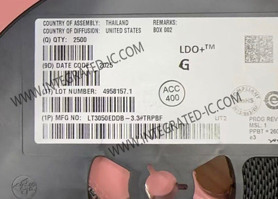 LT3050EDDB-3.3 Συμπληρωμένο κυκλώμα chip 100mA γραμμικός ρυθμιστής με ακριβές όριο ρεύματος και διαγνωστικές εξόδους