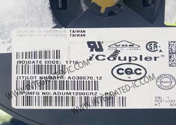 ADUM1200CRZ Integrated Circuit Chip 2500 Vrms Διπλό κανάλι ψηφιακοί απομονωτές SOIC-8