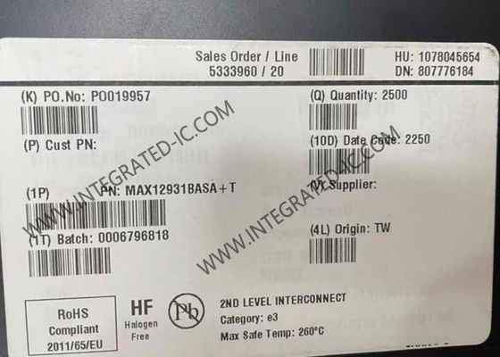 Συμπληρωματικό κύκλωμα MAX12931BASA Δύο κανάλια χαμηλής ισχύος 3kVRMS ψηφιακοί απομονωτές